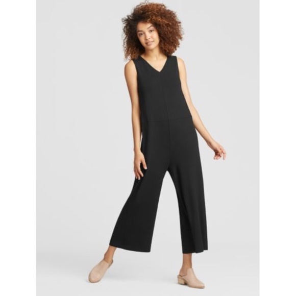 eileen fisher wide leg jumpsuit